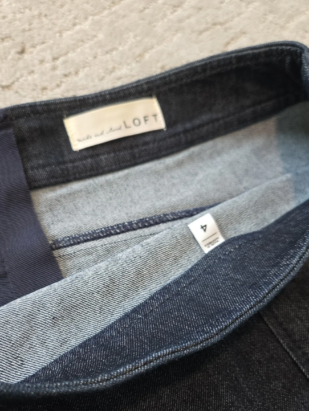 LOFT Dark Wash Skirt